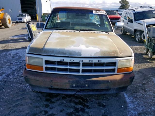 1B7FL26P6TS672588 - 1996 DODGE DAKOTA WHITE photo 9