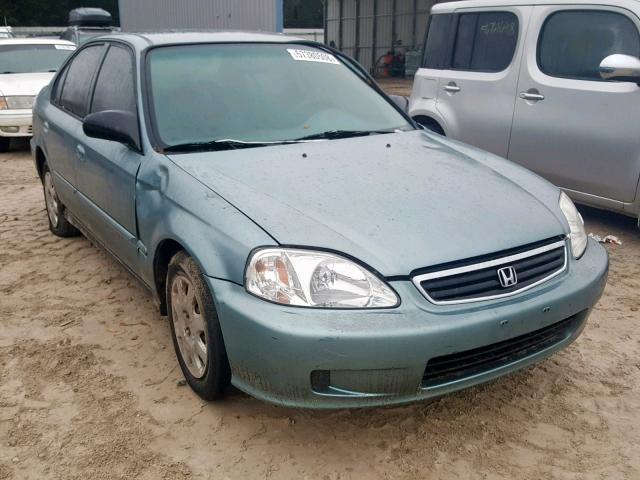 2HGEJ6610YH584639 - 2000 HONDA CIVIC BASE GREEN photo 1