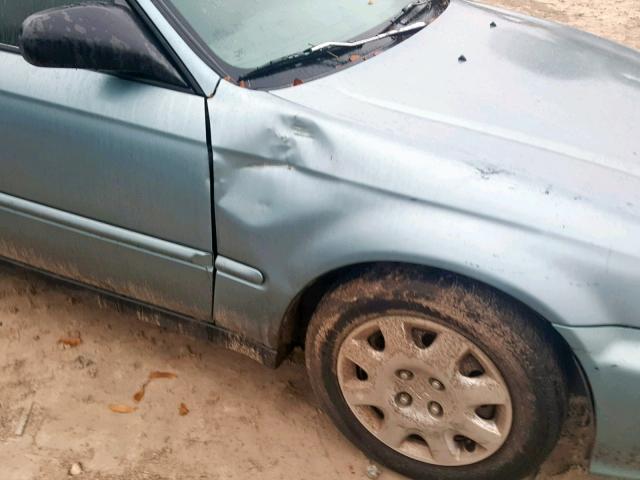2HGEJ6610YH584639 - 2000 HONDA CIVIC BASE GREEN photo 10