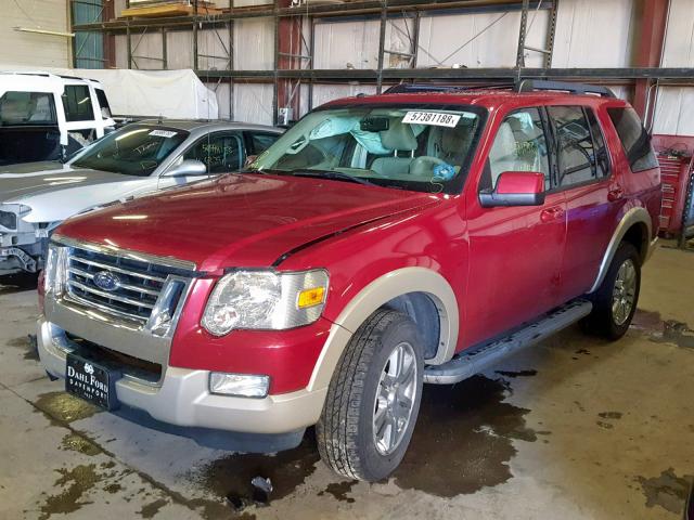 1FMEU7E85AUA68933 - 2010 FORD EXPLORER E RED photo 2