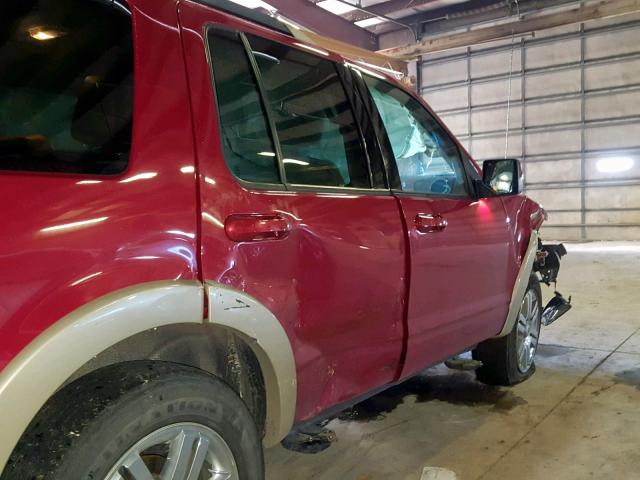 1FMEU7E85AUA68933 - 2010 FORD EXPLORER E RED photo 9