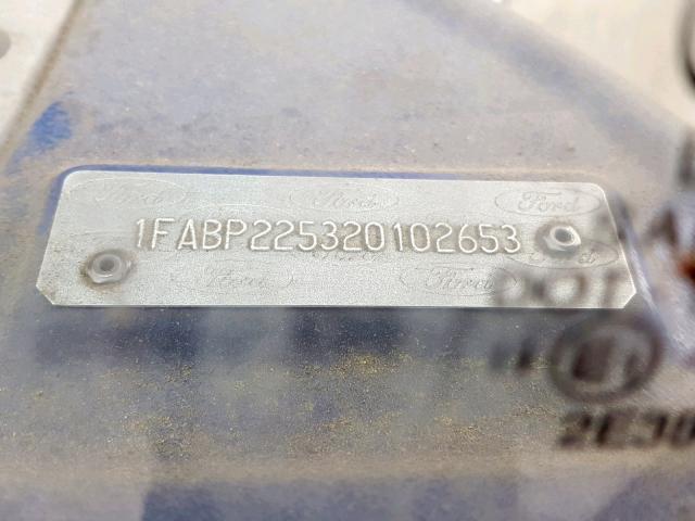 1FABP225320102653 - 2002 FORD THINK NEIG BLUE photo 10