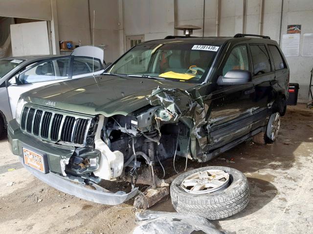 1J4GR48K96C296588 - 2006 JEEP GRAND CHER GREEN photo 2