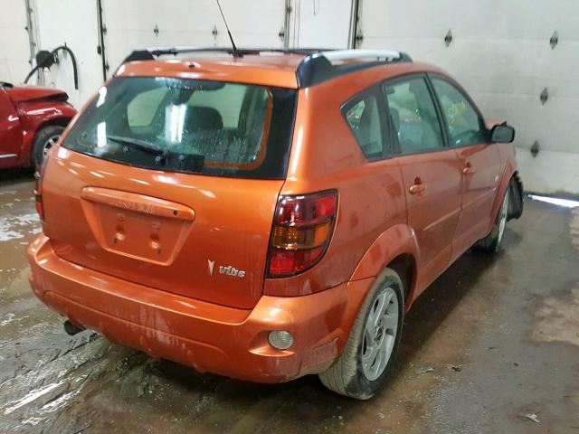 5Y2SL62874Z413878 - 2004 PONTIAC VIBE ORANGE photo 4