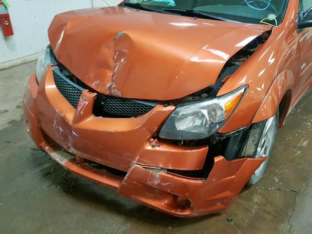 5Y2SL62874Z413878 - 2004 PONTIAC VIBE ORANGE photo 9