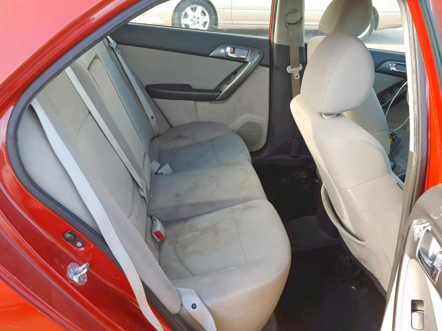 KNAFU4A28D5648102 - 2013 KIA FORTE EX RED photo 6