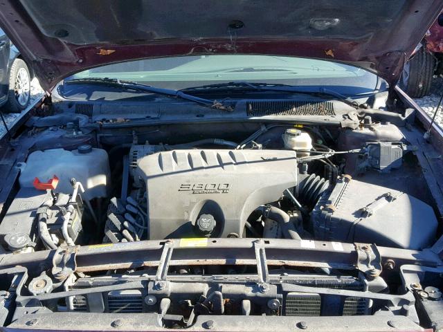 1G4HP52K834137514 - 2003 BUICK LESABRE CU MAROON photo 7