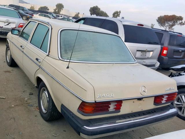 WDBAB23A1BB228108 - 1981 MERCEDES-BENZ 240 D BEIGE photo 3