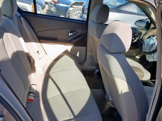 1G1ZS58F87F106123 - 2007 CHEVROLET MALIBU LS GOLD photo 6