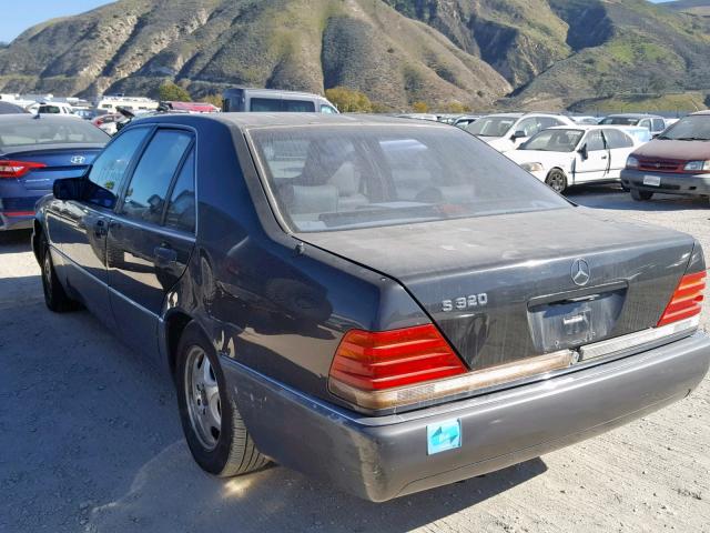 WDBGA32E2RA165088 - 1994 MERCEDES-BENZ S 320 BLACK photo 3