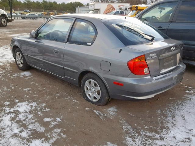 KMHCG35CX3U257043 - 2003 HYUNDAI ACCENT GL GRAY photo 3