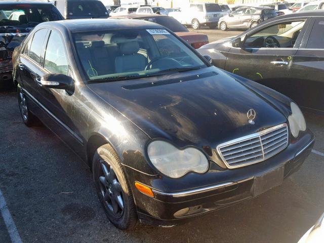 WDBRF61J12F292224 - 2002 MERCEDES-BENZ C 240 BLACK photo 1