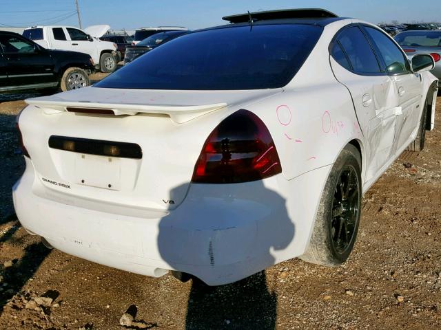 2G2WC58C881162640 - 2008 PONTIAC GRAND PRIX WHITE photo 4