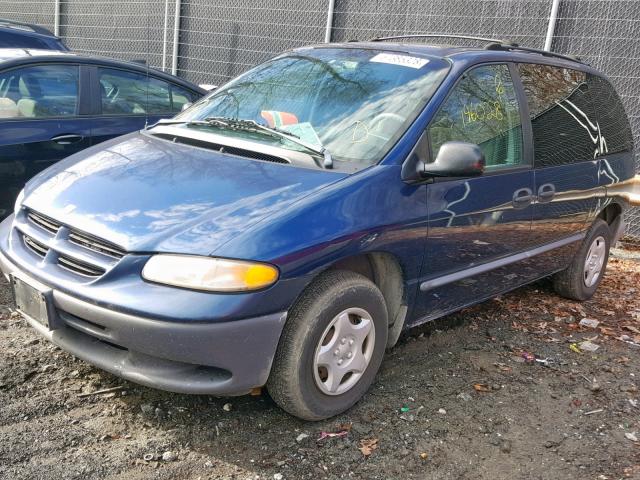 2B4GP25G6YR785165 - 2000 DODGE CARAVAN BLUE photo 2