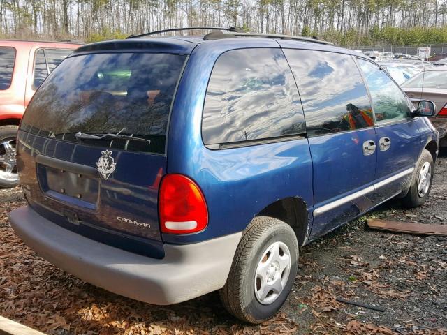 2B4GP25G6YR785165 - 2000 DODGE CARAVAN BLUE photo 4