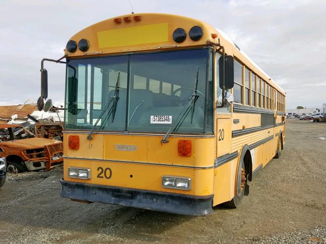 1T75U4B21P1113933 - 1993 THOMAS SCHOOL BUS YELLOW photo 2