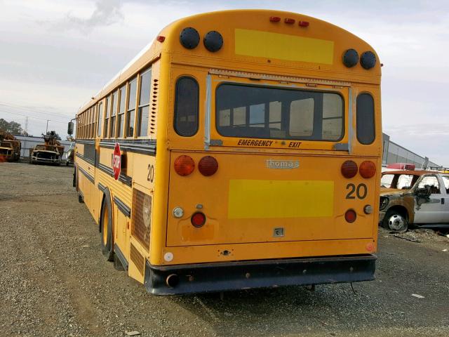 1T75U4B21P1113933 - 1993 THOMAS SCHOOL BUS YELLOW photo 3