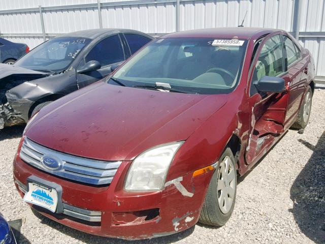 3FAHP06Z87R271585 - 2007 FORD FUSION S MAROON photo 2