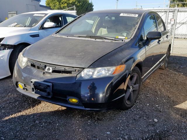 2HGFA16806H502801 - 2006 HONDA CIVIC EX BLACK photo 2