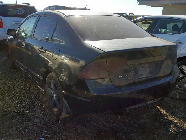 2HGFA16806H502801 - 2006 HONDA CIVIC EX BLACK photo 3