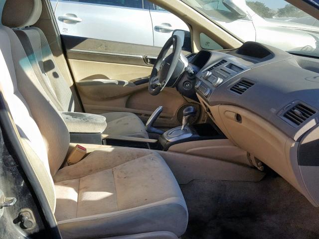 2HGFA16806H502801 - 2006 HONDA CIVIC EX BLACK photo 5