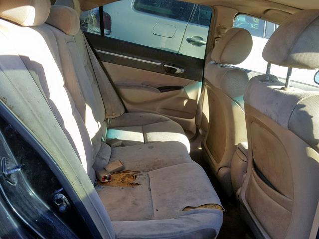 2HGFA16806H502801 - 2006 HONDA CIVIC EX BLACK photo 6
