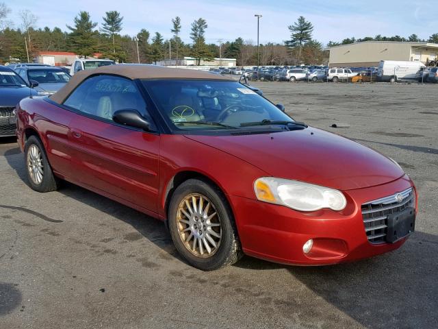 1C3EL55R34N357669 - 2004 CHRYSLER SEBRING LX RED photo 1