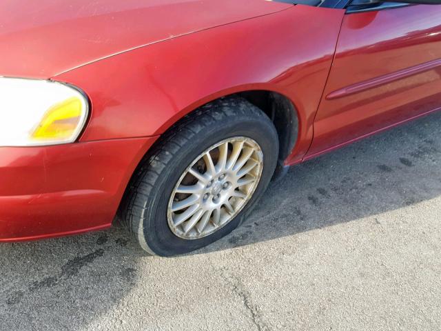 1C3EL55R34N357669 - 2004 CHRYSLER SEBRING LX RED photo 9