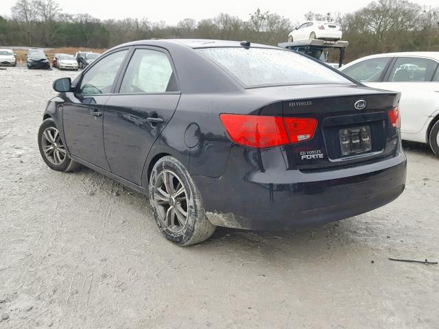 KNAFU4A29C5534267 - 2012 KIA FORTE EX BLACK photo 3