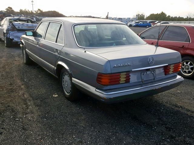 WDBCA35D8JA364622 - 1988 MERCEDES-BENZ 420 SEL GRAY photo 3