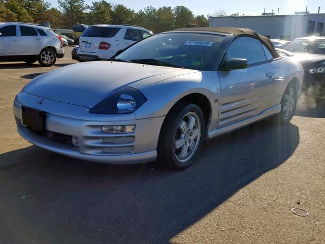 4A3AE85H91E012538 - 2001 MITSUBISHI ECLIPSE SP SILVER photo 2