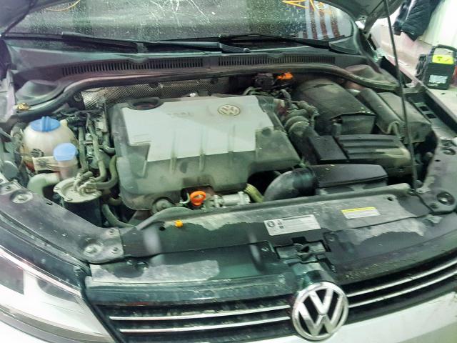 3VWLL7AJ6DM396407 - 2013 VOLKSWAGEN JETTA TDI SILVER photo 7