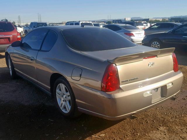 2G1WK151X69397686 - 2006 CHEVROLET MONTE CARL 棕色 照片 3