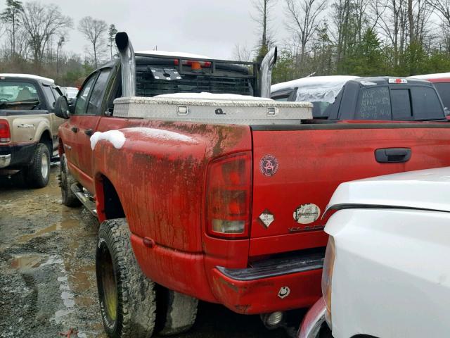 3D7MU48C53G747076 - 2003 DODGE RAM 3500 S RED photo 3