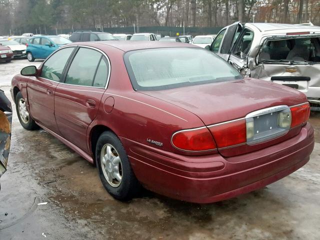 1G4HP54K71U121993 - 2001 BUICK LESABRE CU BURGUNDY photo 3