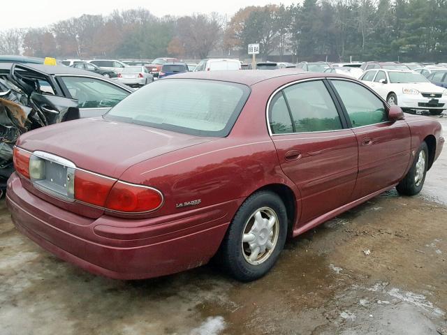 1G4HP54K71U121993 - 2001 BUICK LESABRE CU BURGUNDY photo 4