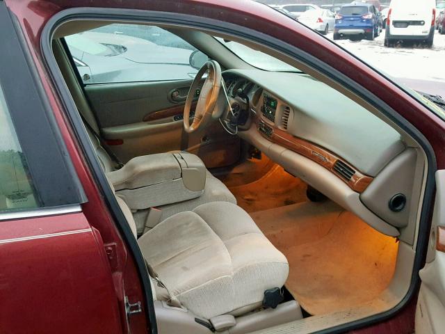 1G4HP54K71U121993 - 2001 BUICK LESABRE CU BURGUNDY photo 5