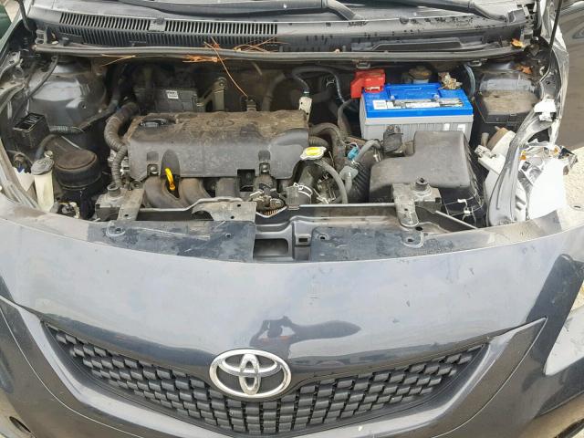 JTDBT4K33B1406382 - 2011 TOYOTA YARIS CHARCOAL photo 7