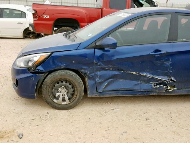 KMHCT5AE0HU315781 - 2017 HYUNDAI ACCENT SE BLUE photo 9