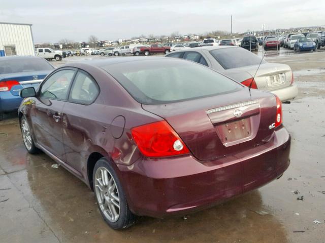 JTKDE177870205726 - 2007 TOYOTA SCION TC ბურგუნდია ფოტო 3
