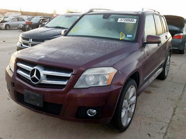 WDCGG8HB3AF303197 - 2010 MERCEDES-BENZ GLK 350 4M BURGUNDY photo 2