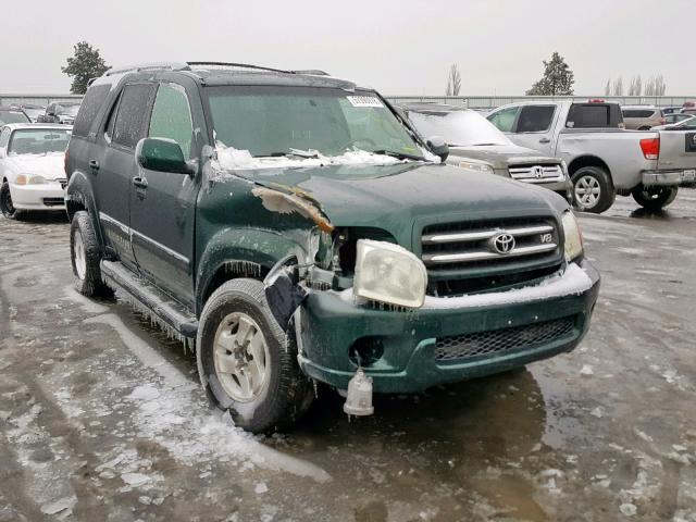 5TDBT48A12S057618 - 2002 TOYOTA SEQUOIA LI GREEN photo 1