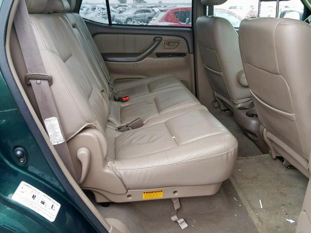 5TDBT48A12S057618 - 2002 TOYOTA SEQUOIA LI GREEN photo 6