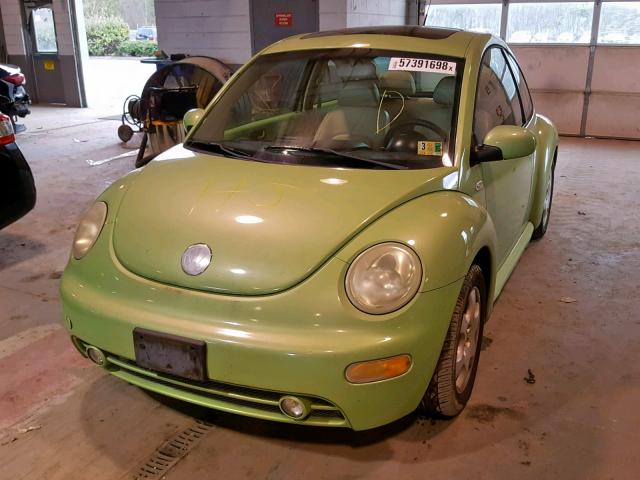 3VWCK21C12M460258 - 2002 VOLKSWAGEN NEW BEETLE GREEN photo 2