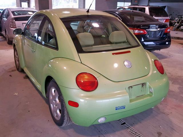 3VWCK21C12M460258 - 2002 VOLKSWAGEN NEW BEETLE GREEN photo 3