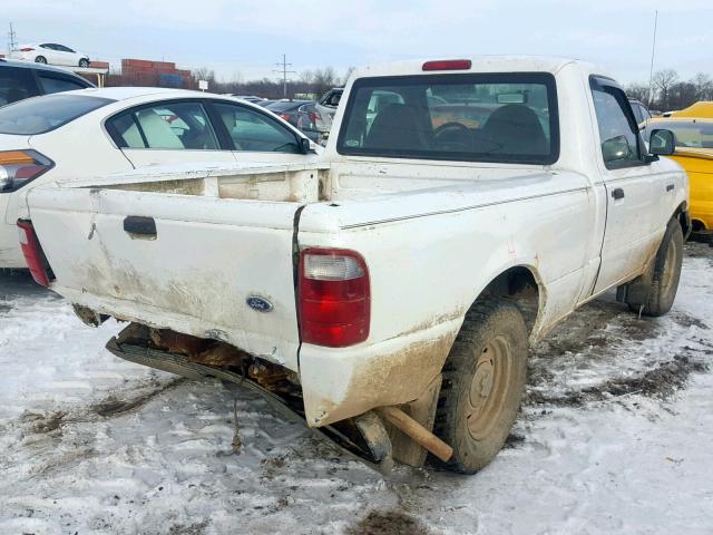 1FTYR10D13PA07570 - 2003 FORD RANGER WHITE photo 4