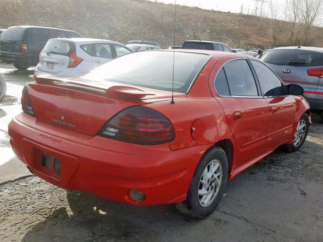 1G2NF52E64C195816 - 2004 PONTIAC GRAND AM S RED photo 4