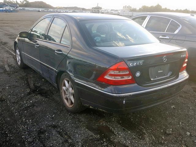 WDBRF81J04F472972 - 2004 MERCEDES-BENZ C 240 4MAT BLACK photo 3