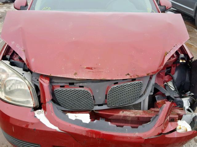 1G2AL15F077275971 - 2007 PONTIAC G5 BURGUNDY photo 7
