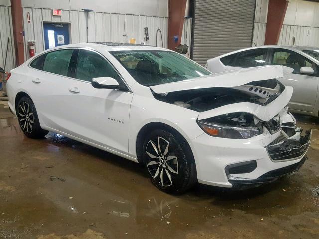 1G1ZE5STXHF260629 - 2017 CHEVROLET MALIBU LT WHITE photo 1